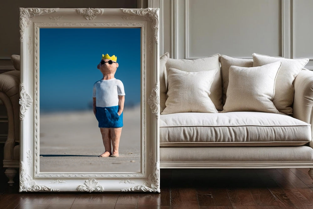 Kunstdruck "Coolio am Strand"