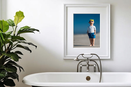 Kunstdruck "Coolio am Strand"