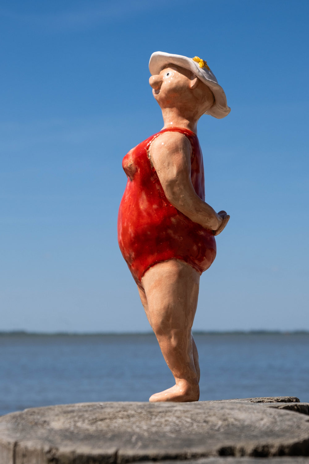 Fine Art Postkarte "Lady in red"